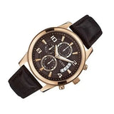 Guess Exec Chronograph Brown Dial Brown Leather Strap Watch For Men - W0076G4 Authentic Buy Shop Now