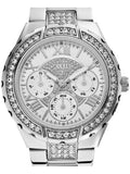 Guess Viva Quartz Silver Dial Silver Steel Strap Watch For Women - W0111l1 Authentic Buy Shop Now