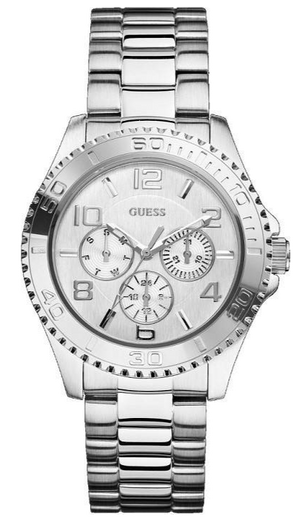 Guess BFF Multifunction Silver Dial Silver Steel Strap Watch for Women - W0231L1 Authentic Buy Shop Now