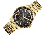 Guess BFF Multifunction Black Dial Gold Steel Strap Watch for Women - W0231L3 Authentic Buy Shop Now