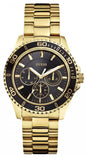 Guess BFF Multifunction Black Dial Gold Steel Strap Watch for Women - W0231L3 Authentic Buy Shop Now