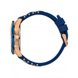Guess Oasis Blue Dial Blue & Rose Gold Stainless Steel Strap Watch For Men - W0366G4 Authentic Buy Shop Now