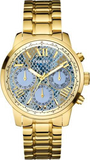 Guess Mini Sunrise Quartz Blue Dial Gold Steel Strap Watch For Women - W0448L6 Authentic Buy Shop Now
