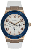 Guess Jet Setter White Dial White Rubber Strap Watch for Women - W0564L1 Authentic Buy Shop Now