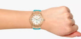 Guess Jet Setter White Dial Turquoise Silicone Strap Watch For Women - W0564L3 Authentic Buy Shop Now