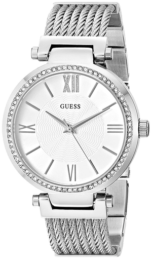 Guess Soho Silver DIal Stainless Steel Mesh Bracelet Watch For Women - W0638L1 Authentic Buy Shop Now
