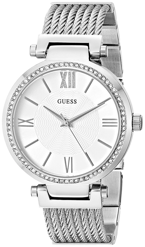 Guess Soho Silver DIal Stainless Steel Mesh Bracelet Watch For Women - W0638L1 Authentic Buy Shop Now