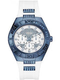 Guess Luna Diamonds White Dial White Rubber Strap Watch for Women - W0653L2 Authentic Buy Shop Now