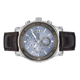 Guess Pinnacle Chronograph Quartz Blue Dial Brown Leather Strap Watch For Men - W0673G1 Authentic Buy Shop Now