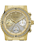 Guess Confetti Diamonds Silver Dial Gold Steel Strap Watch for Women - W0774L5 Authentic Buy Shop Now