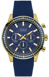 Guess Fuel Chronograph Blue Dial Blue Rubber Strap Watch for Men - W0802G2 Authentic Buy Shop Now