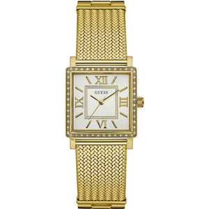 Guess White Dial Gold Mesh Bracelet Watch For Women - W0826L2 Authentic Buy Shop Now