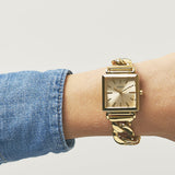 Guess Vanity Gold Dial Gold Steel Strap Watch for Women - W1029L2 Authentic Buy Shop Now