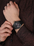 Guess Legacy Black Dial Black Rubber Strap Watch For Men - W1048G2 Authentic Buy Shop Now
