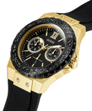 Guess Black Dial Black Rubber Strap Watch For Women - W1053L7 Authentic Buy Shop Now
