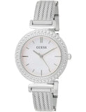 Guess Quartz Silver Dial Silver Mesh Bracelet Watch For Women - W1152L1 Authentic Buy Shop Now