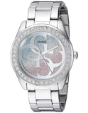 Guess G Twist Diamonds Silver Dial Silver Steel Strap Watch For Women - W1201L1 Authentic Buy Shop Now