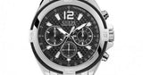 Guess Surge Chronograph Black Dial Silver Steel Strap Watch for Men - W1258G1 Authentic Buy Shop Now