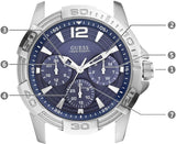 Guess Oasis Multifunction Blue Dial Two Tone Steel Strap Watch for Men- W0366G2 Authentic Buy Shop Now