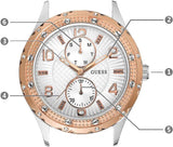Guess Siren White Dial Two Tone Steel Strap Watch for Women - W0442L4 Authentic Buy Shop Now