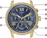 Guess Sunrise Blue Dial with Diamonds Blue Rubber Strap Watch For Women - W0616L2 Authentic Buy Shop Now