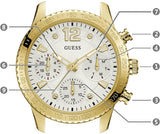 Guess Marina Multifunction White Dial White Rubber Strap Watch for Women - W1025L5 Authentic Buy Shop Now