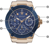 Guess Zena Blue Dial Blue Silicone Strap Watch For Women - W1094L2 Authentic Buy Shop Now
