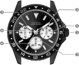 Guess Odyssey Quartz Black Dial Black Silicone Strap Watch For Men - W1108G3 Authentic Buy Shop Now