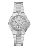 Guess Vista Diamonds Silver Dial Silver Steel Strap Watch for Women - W12080L1 Authentic Buy Shop Now