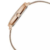 Guess Iconic Diamonds Rose Gold Dial Rose Gold Mesh Bracelet Watch For Women - GW0477L3 Authentic Buy Shop Now