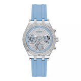 Guess Heiress Diamonds Blue Dial Blue Rubber Strap Watch for Women - GW0407L1 Authentic Buy Shop Now