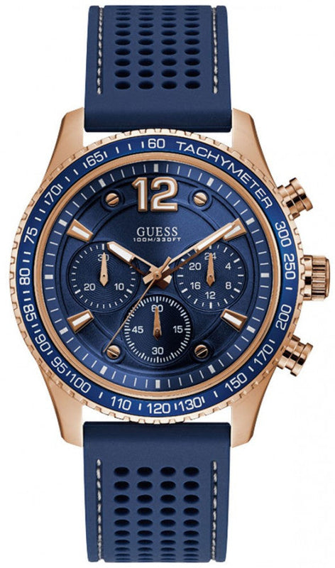 Guess Fleet Blue Dial Blue Rubber Strap Watch for Men - W0971G3 Authentic Buy Shop Now