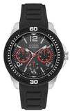 Guess Tread Black Dial Black Rubber Strap Watch for Men - W0967G1 Authentic Buy Shop Now