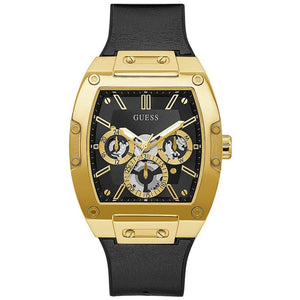 Guess Phoenix Multifunction Black Dial Black Leather Strap Watch for Men - GW0202G1 Authentic Buy Shop Now