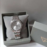 Guess Cosmo Diamonds Silver Dial Silver Steel Strap Watch For Women - GW0033L1 Authentic Buy Shop Now
