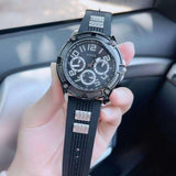 Guess Delta Black Dial Black Silicone Strap Watch for Men - GW0051G1 Authentic Buy Shop Now