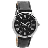 Guess Wafer Analog Black Dial Black Leather Strap Watch For Men - W70016G1 Authentic Buy Shop Now