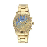Guess Confetti Diamonds Gold Dial Gold Steel Strap Watch for Women - W0774L2 Authentic Buy Shop Now