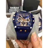 Guess Phoenix Multifunction Blue Dial Blue Rubber Strap Watch for Men - GW0203G7 Authentic Buy Shop Now