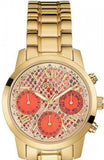 Guess Mini Sunrise Quartz Analog Orange Dial Gold Steel Strap Watch For Women - W0448L7 Authentic Buy Shop Now