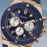 Guess Poseidon Blue Dial Blue Rubber Strap Watch for Men - GW0057G2 Authentic Buy Shop Now