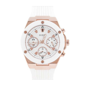 Guess Athena White Dial White Rubber Strap Watch For Women - GW0030L3 Authentic Buy Shop Now