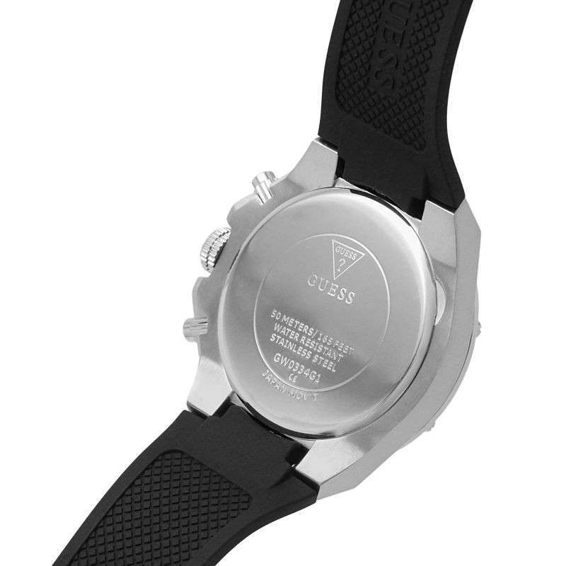 Guess Third Grear Multi Function Black Dial Black Rubber Strap Watch for Men- GW0334G1 Authentic Buy Shop Now