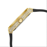 Guess Princess Crystals Gold Dial Black Silicone Strap Watch For Women - GW0439L2 Authentic Buy Shop Now