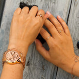 Guess Sunrise Quartz Rose Gold Dial Rose Gold Steel Strap Watch For Women - W0330L2 Authentic Buy Shop Now