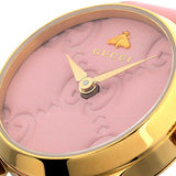Gucci G Timeless Quartz Pink Dial Pink Leather Strap Watch For Women - YA1265005 Authentic Buy Shop Now