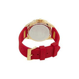 Guess Frontier Diamonds Gold Dial Red Rubber Strap Watch for Women - GW0045L2 Authentic Buy Shop Now