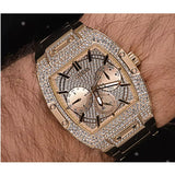 Guess Phoenix Multifunction Crystals Gold Dial Gold Steel Strap Watch For Men - GW0094G2 Authentic Buy Shop Now