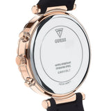 Guess Solstice Diamonds Black Mother of Pearl Dial Black Rubber Strap Watch for Women - GW0113L2 Authentic Buy Shop Now