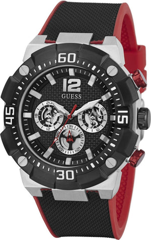 Guess Navigator Black Dial Black Rubber Strap Watch for Men - GW0264G1 Authentic Buy Shop Now